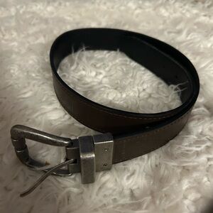 DICKIES Boy's Black brown reversible belt Leather total 29” small